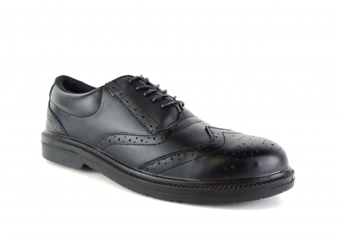 9076 Brogue Black Shoe S3
